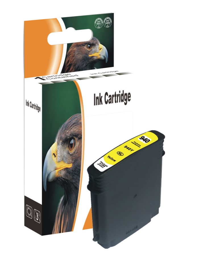 HP 940XL YELLOW WITH NEW CHIP