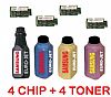 ΣΥΜΒΑΤΟ SET TONER BOTTLES CLT-506, CLP-680 BK/C/Y/M/ + 4  CHIP 