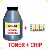 TONER IN BOTTLE & CHIP  KONICA MINOLTA BLACK 1600W 1650MF 1680MF 1690MF (A0V301H)