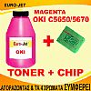 OKI TONER MAGENTA BOTLLES & CHIP C5650/C5750