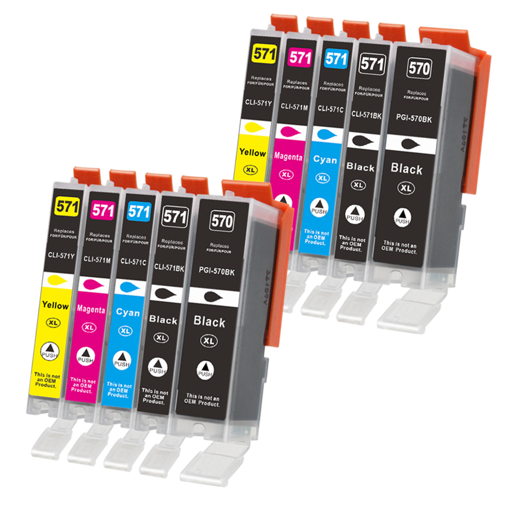 Canon PGI-570 PGBK XL CLI-571 XL - 5 Tintenpatronen Kompatibel Günstig Für Pixma MG5750 MG5751 MG5752 MG5753 MG6850 MG6851 MG6852 MG6853 MG7750 MG7751 MG7752 MG7753 TS5050 TS5051 TS5053 TS5055 TS6050 TS6051