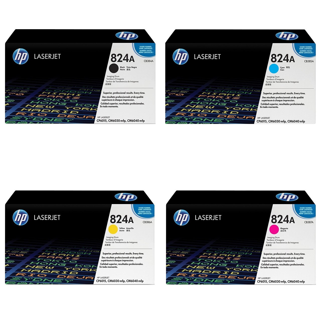 HP 824A Original Drum Cartridge Combo Pack Black Cyan Magenta Yellow 