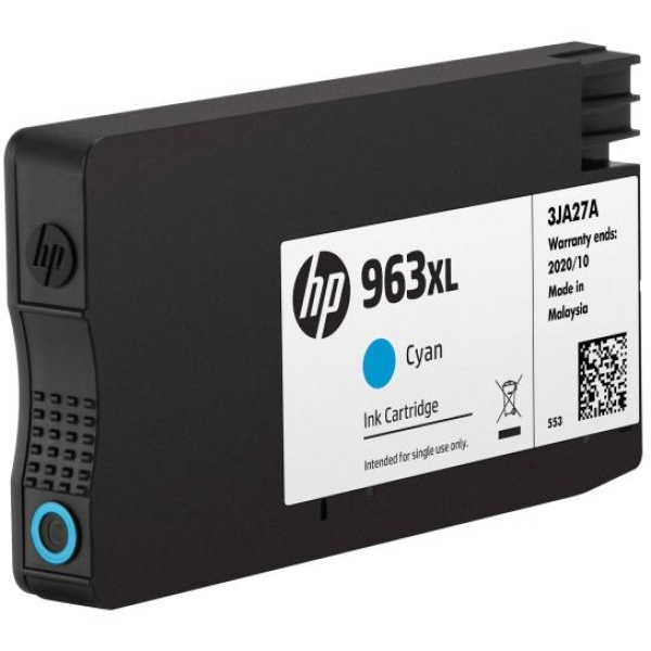 HP Συμβατό  963XL, CYAN 3JA27AE Ανακατασκευασμένο για Officejet PRO 9010, 9012, 9013, 9014, 9015, 9016, 9019, 9020, 9022, 9025