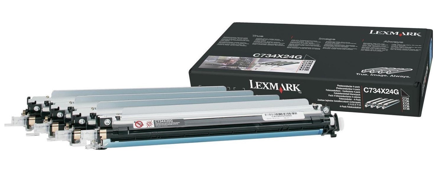 Lexmark C734X24G Multipack Drum Laser Εκτυπωτή Μαύρο/Κίτρινο/Κυανό/Ματζέντα 4τμχ